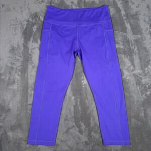 CVG Constantly Varied Gear Purple Capri Workout Leggings Size M